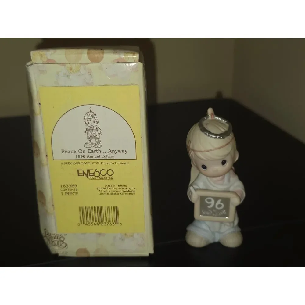 Precious Moments Peace On Earth Anyway 1996 Annual Ornament 183369 With‎ Box